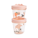 Pot de conservation lot de 2 - tiny farm - rose