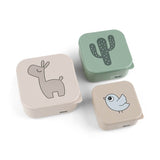 Boîte à goûter lot de 3 - lalee - sable mixte