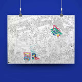 Poster géant à colorier - Football 2026