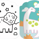 Coloriage sans dépasser - Les dinosaures