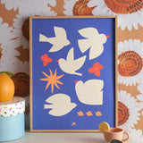 Affiche - Les oiseaux bleus