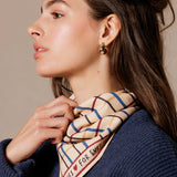 Petit foulard Manika - Cahier macadamia