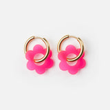 Boucles d'oreilles Fleurette - Fuchsia