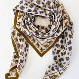 Grand foulard - Félinda Macadamia 100x100