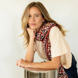 Grand foulard Latika - Coeur fire