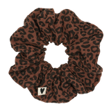 Chouchou gaze de coton - Léopard marron