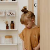 Chouchou gaze de coton - Léopard marron