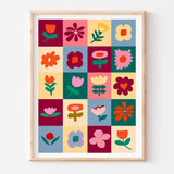 Affiche - Patchwork flowers