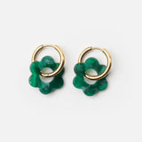 Boucles d'oreilles Fleurette - Verte