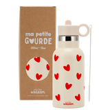 Gourde acier inox - Coeurs Rouges