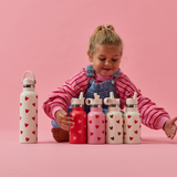 Gourde acier inox - Coeurs Rouges