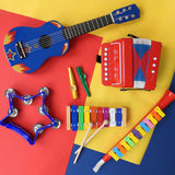 Guitare bleu flamme