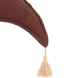 Coussin Lune en lin - Prune