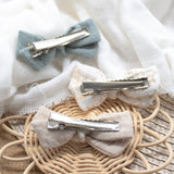 Lot de 3 noeuds- vert pois dorés fleuri et beige