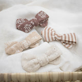 Lot de 4 noeuds marron beige