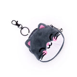 Porte-monnaie avec porte-clés, mini carnet et gommettes - Chat