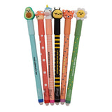 Lot de 6 stylos effaçables Bo-Bo - Animaux