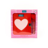 Journal intime + stylo - Coeur en peluche