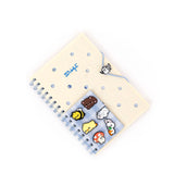 Carnet A5 avec charms- Ecru