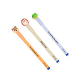 Lot de 3 stylos effaçable - Ecureuil, hérisson et crocrodile