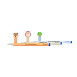 Lot de 3 stylos effaçable - Ecureuil, hérisson et crocrodile