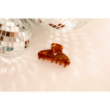Pince à cheveux - Marron coeur rose