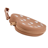 Pochette coeur en silicone coeur marron