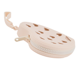Pochette coeur en silicone crème