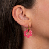 Boucles d'oreilles Fleurette - Fuchsia