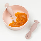 Premières cuillères bébé rose
