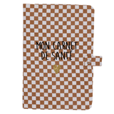Protège carnet de santé en gaze de coton Damier