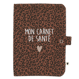 Protège carnet de santé - Léopard marron