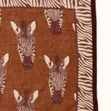 Petit foulard 50x50 - Zèbre brown
