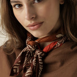Petit foulard 50x50 - Zèbre brown