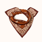 Petit foulard 50x50 - Zèbre brown