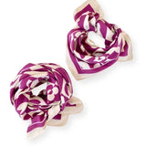 Small Foulard Vanika "Damier" - Fuchsia