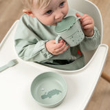 Foodie tasse d'apprentissage - happy dots - vert
