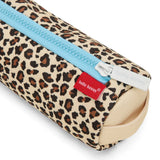 Trousse léopard - fermeture turquoise